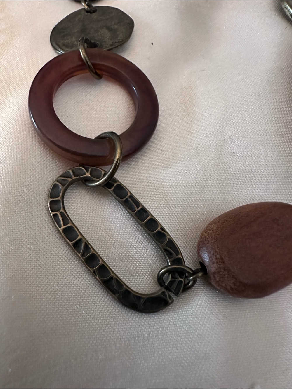 Next Boho wooden acrylic Statement Necklace - Picture 5 of 5